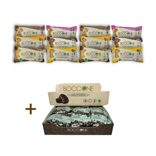 1 DOCENA DE ALFJORES BAÑADOS + 12 COOKIES SURTIDAS DE 145GR