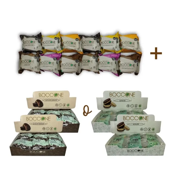 12 COOKIES X 72GR SURTIDAS + 2 DOCENAS DE ALFAJORES A ELECCION